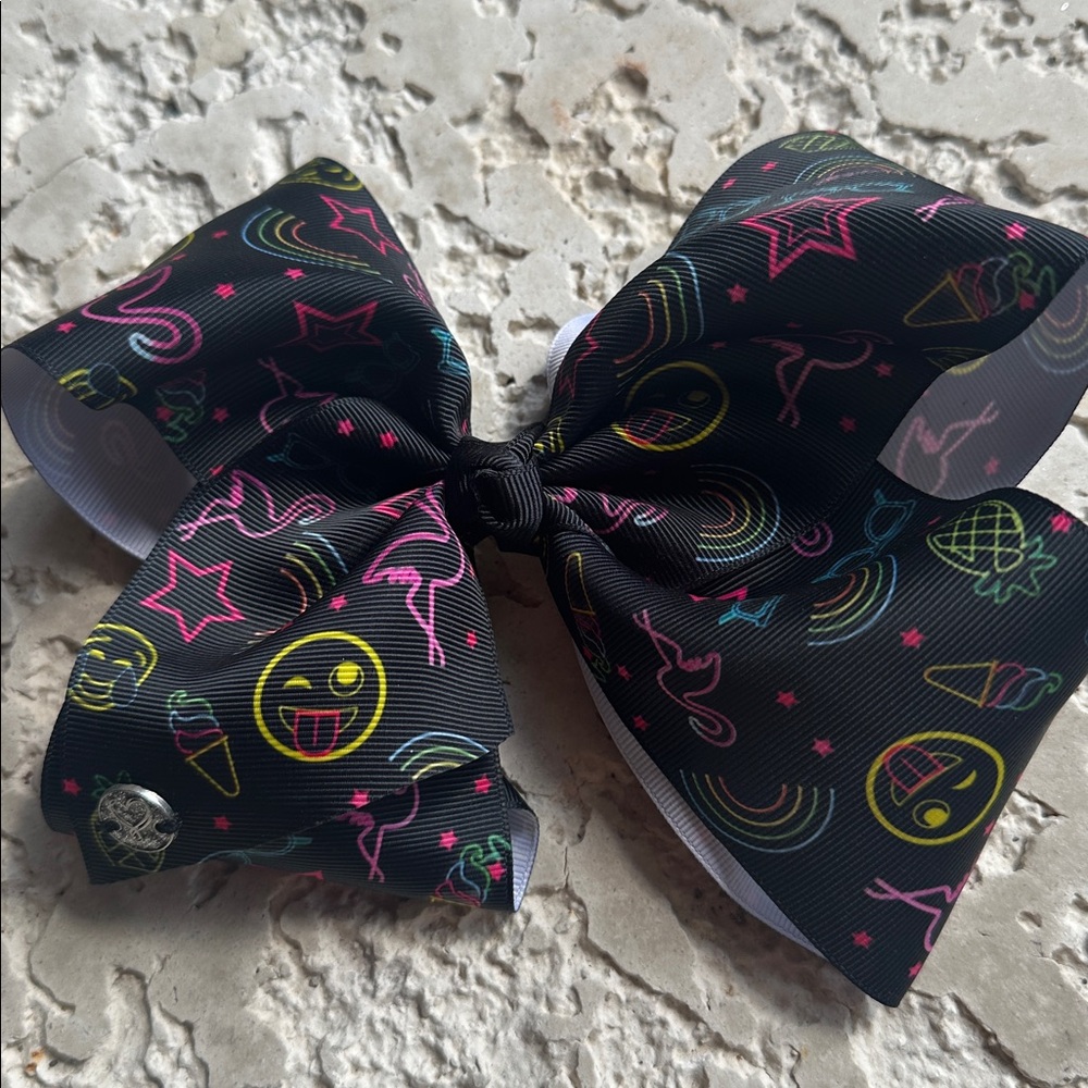 Hair bow Jojo Bow Colorful Emoji Patterned Hair Bow